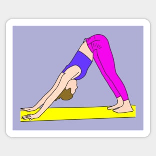 Downward Facing Dog Sticker